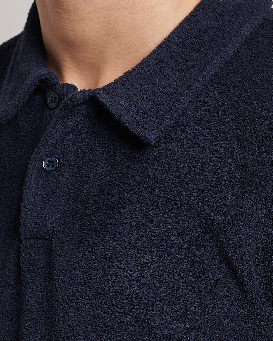 Herre | Pikéer | Orlebar Brown | Lorenzo Cotton Terry Polo Night Iris