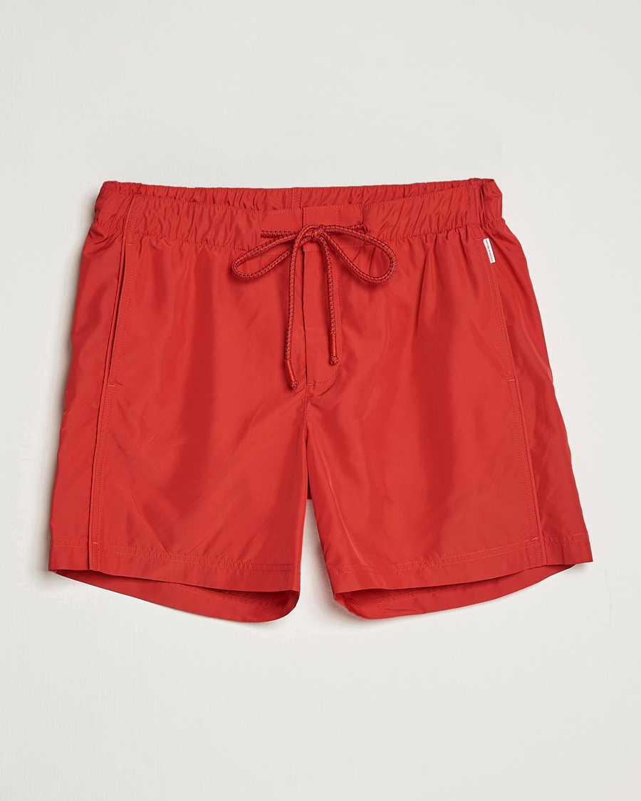 Herre | Badeshorts | Orlebar Brown | Bulldog Drawcord Solid Swimshorts Vermillion