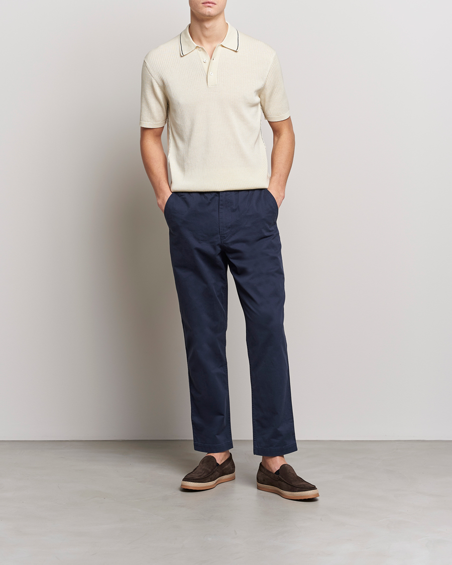 Herre | Pikéer | Orlebar Brown | Maranon Organic Cotton Rib Tipping Polo Sea Mist