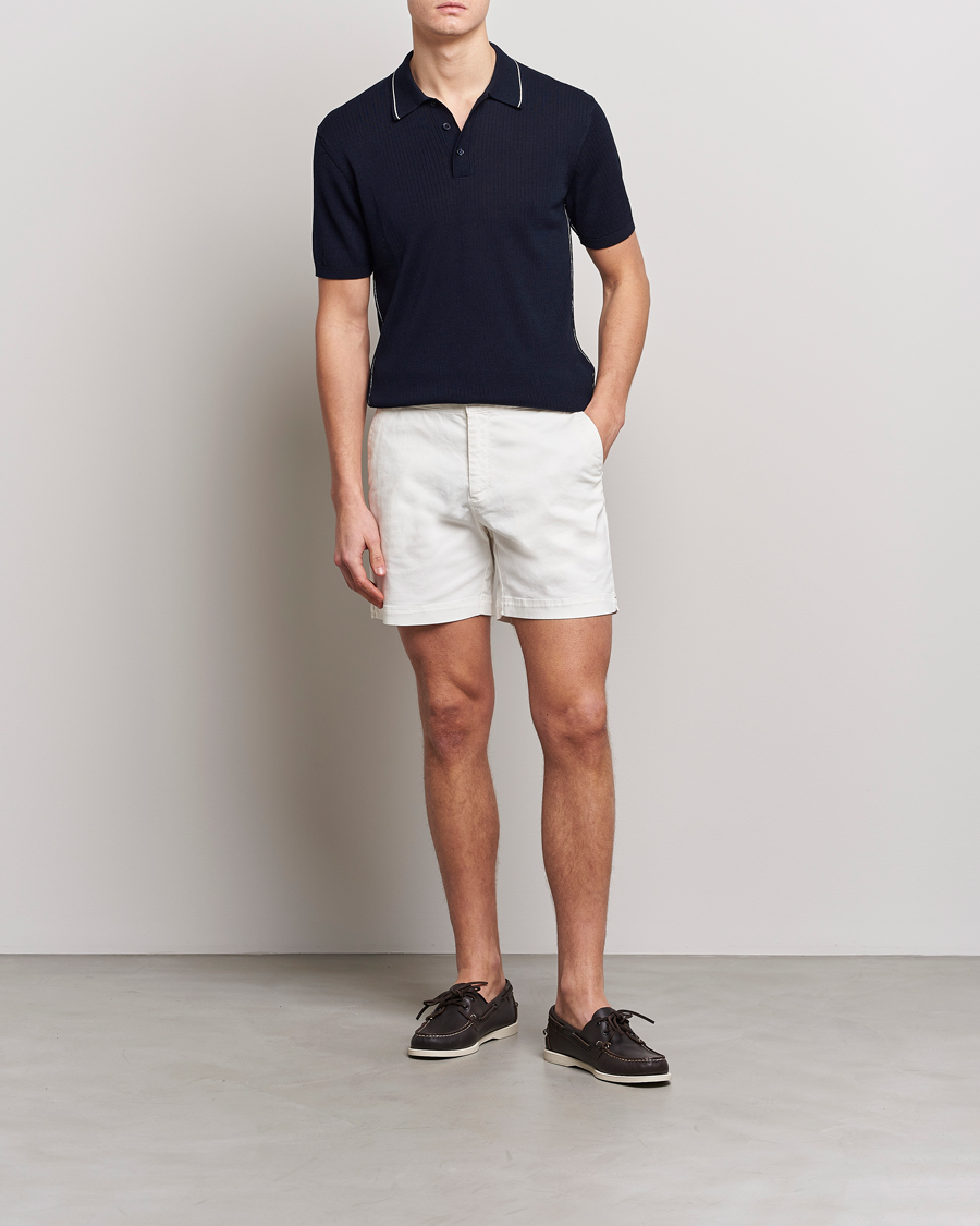 Herre | Pikéer | Orlebar Brown | Maranon Organic Cotton Rib Tipping Polo Night Iris