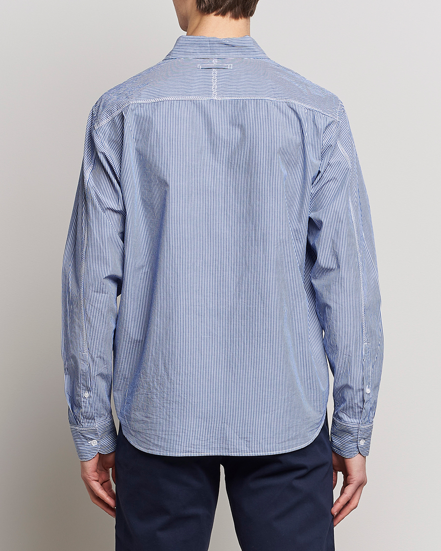 Herre | Skjorter | Orlebar Brown | Grasmoor Relaxed Fit Striped Shirt Navy/White