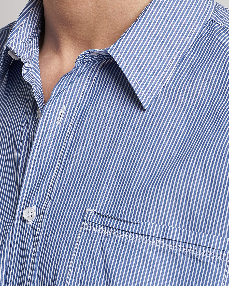 Herre | Skjorter | Orlebar Brown | Grasmoor Relaxed Fit Striped Shirt Navy/White