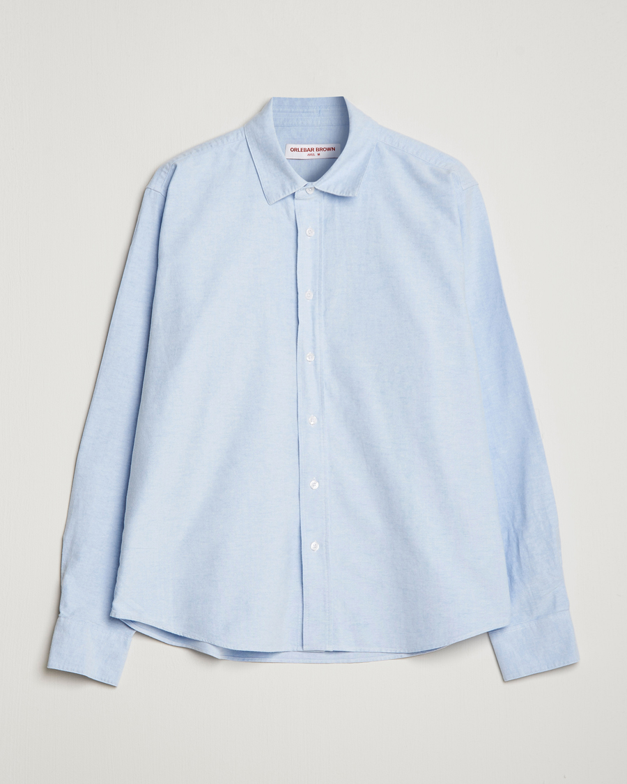 Herre | Skjorter | Orlebar Brown | Grasmoor Relaxed Fit Tape Rim Shirt Serenity Blue