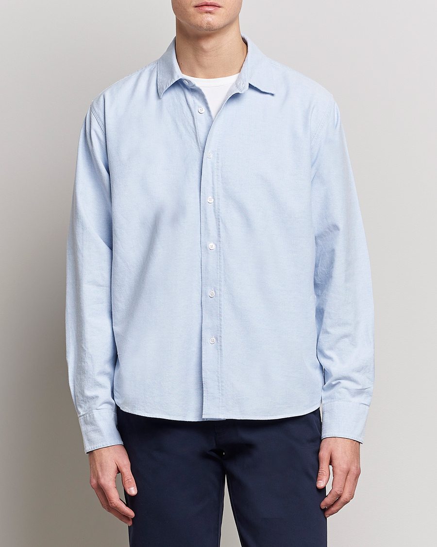 Herre | Skjorter | Orlebar Brown | Grasmoor Relaxed Fit Tape Rim Shirt Serenity Blue