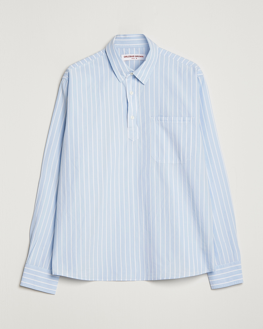 Herre | Skjorter | Orlebar Brown | Shanklin Relaxed Fit Overhead Shirt Serenity Blue