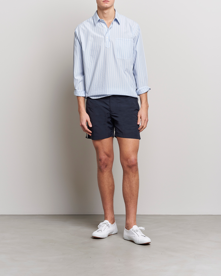 Herre | Skjorter | Orlebar Brown | Shanklin Relaxed Fit Overhead Shirt Serenity Blue