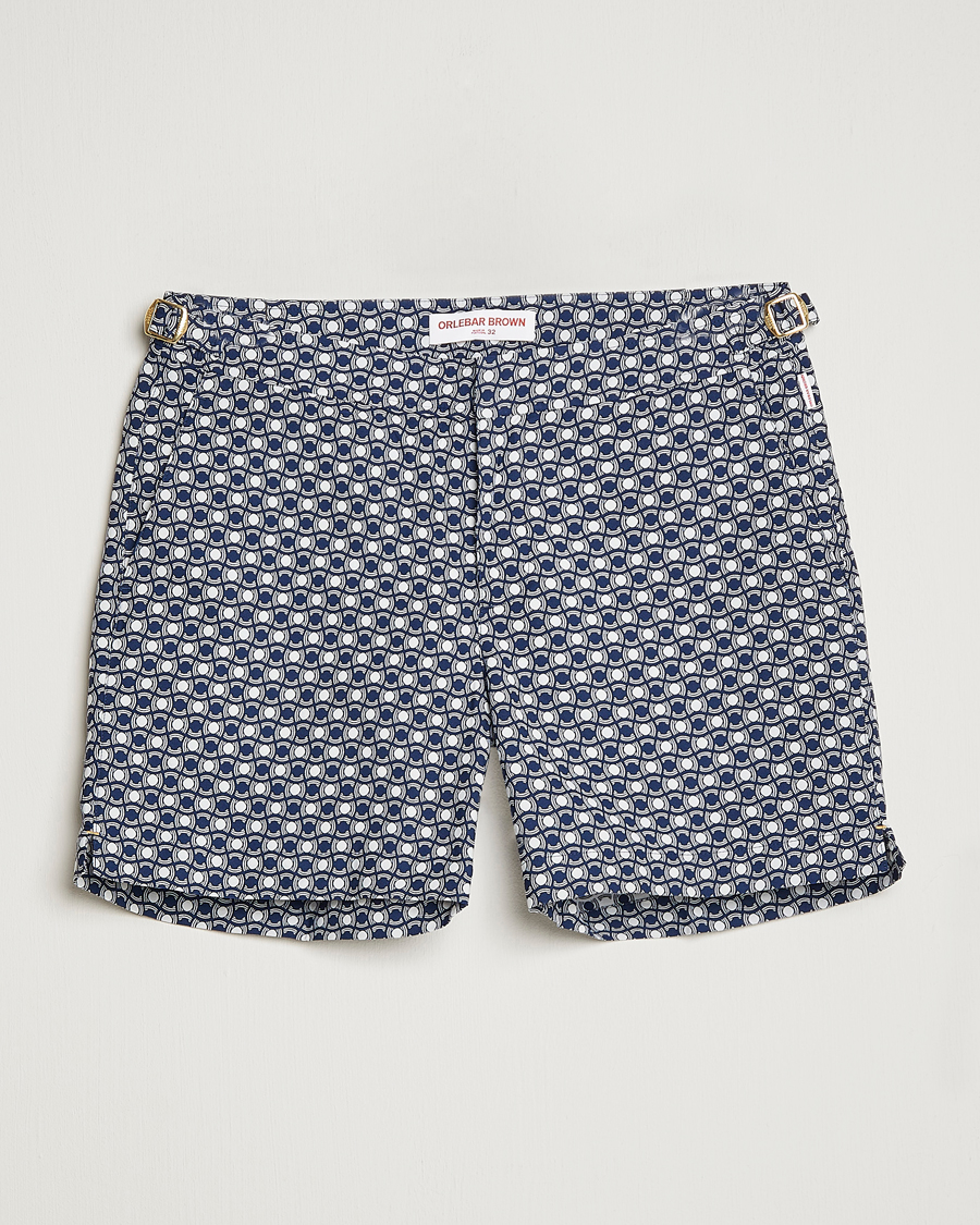 Herre | Badeshorts | Orlebar Brown | Bulldog Tela Jacquard Swimshorts Night Iris