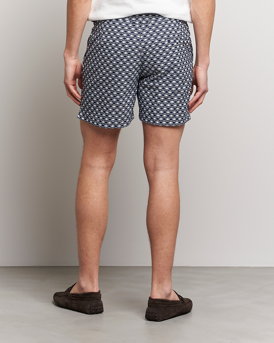 Herre | Badeshorts | Orlebar Brown | Bulldog Tela Jacquard Swimshorts Night Iris