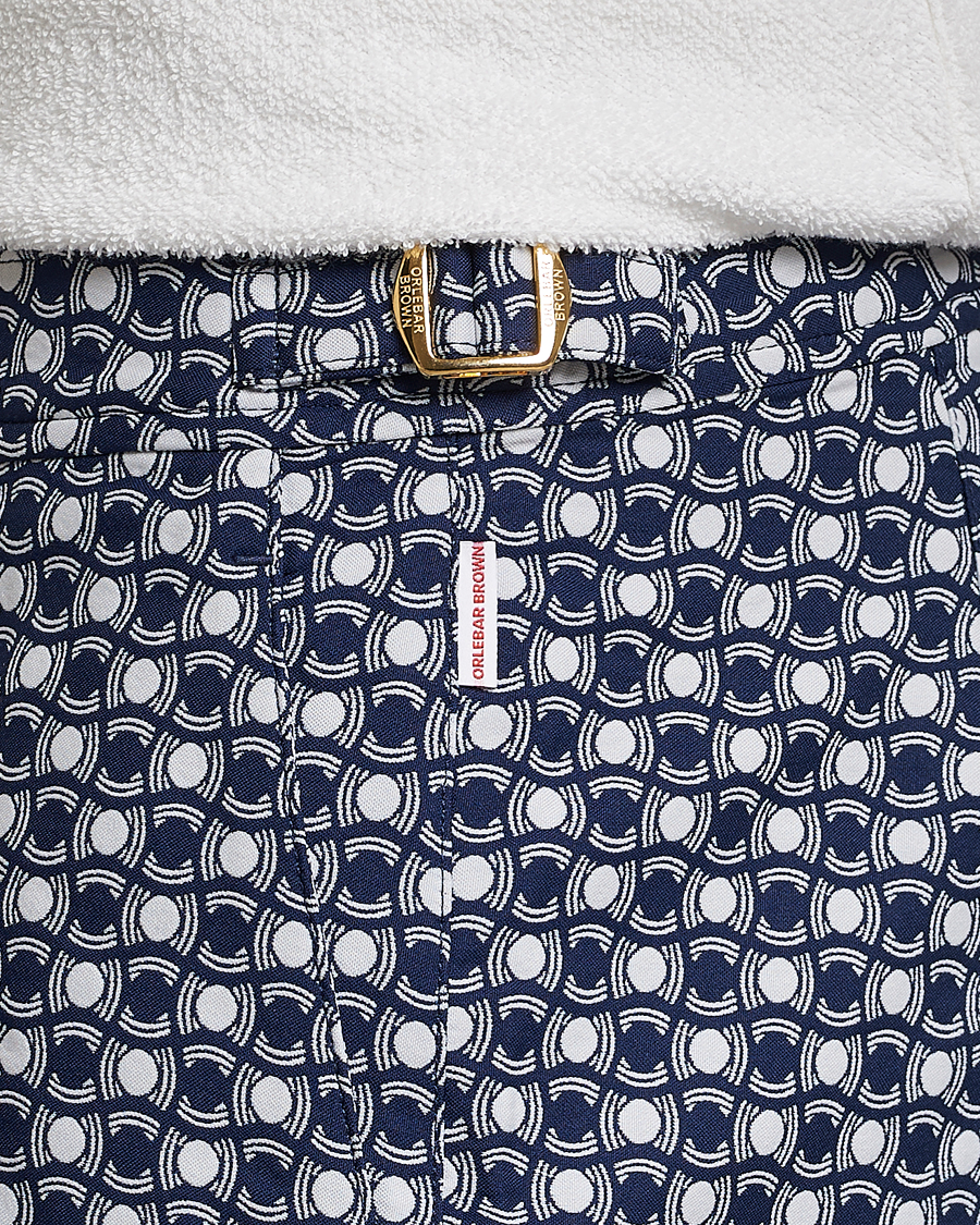 Herre | Badeshorts | Orlebar Brown | Bulldog Tela Jacquard Swimshorts Night Iris
