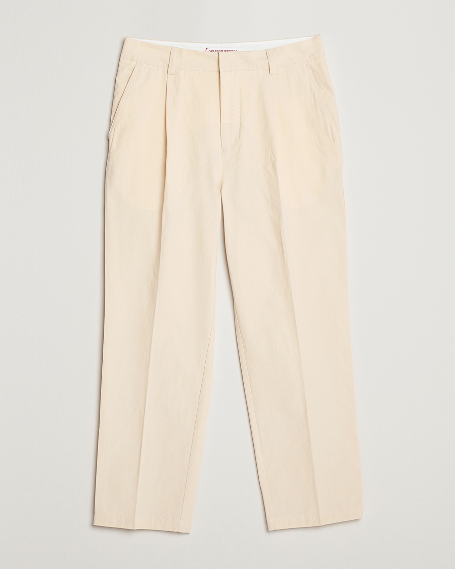 Herre | Bukser | Orlebar Brown | Beckworth Pleated Cotton Trousers Pebble