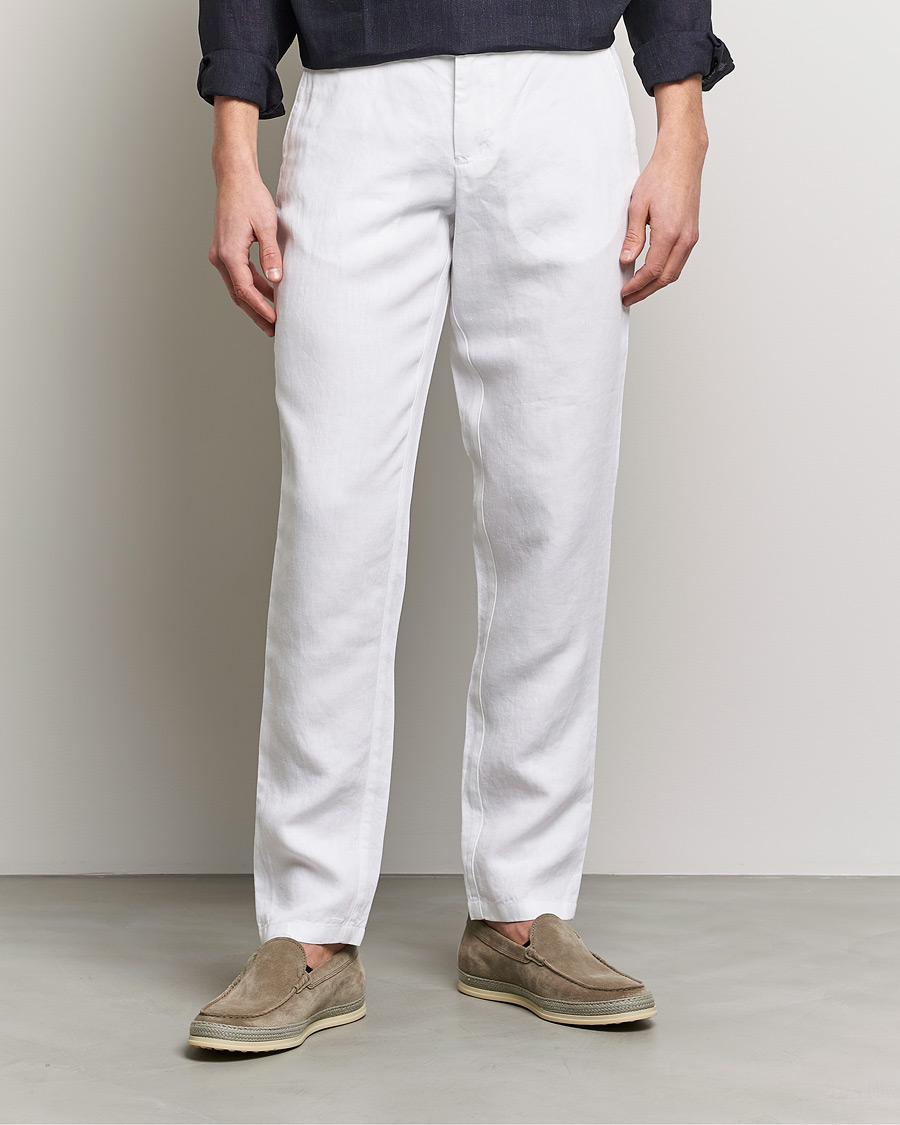 Herre | Bukser | Orlebar Brown | Griffon Linen Trousers White