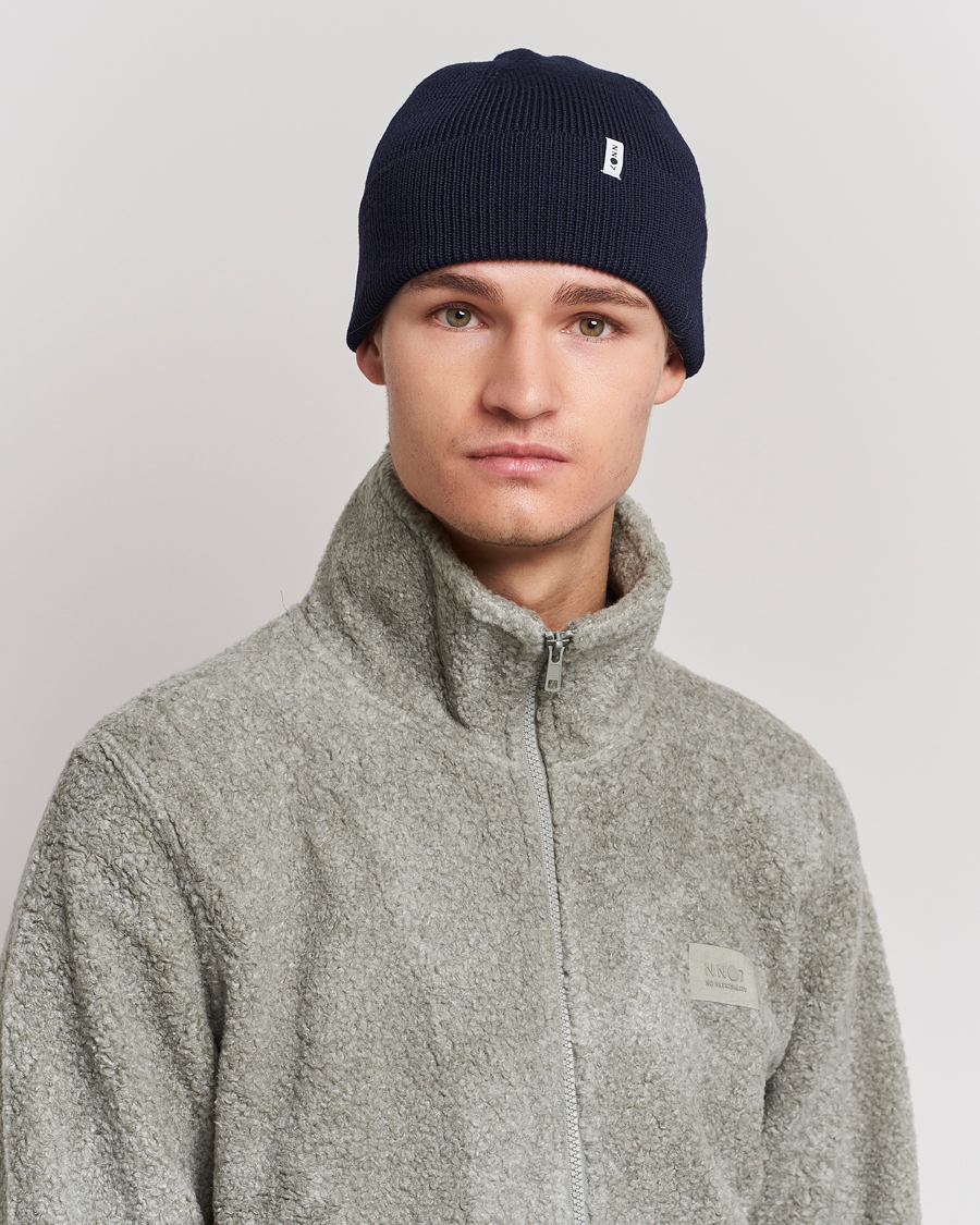 Herre | NN07 Niko Merino Beanie Navy Blue | NN07 | Niko Merino Beanie Navy Blue