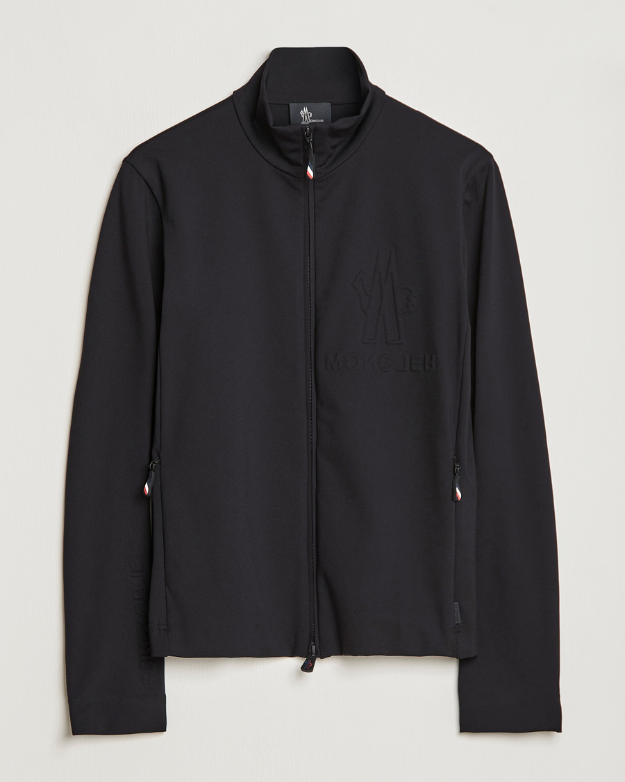 Herre | Gensere | Moncler Grenoble | Embossed Full Zip Cardigan Black