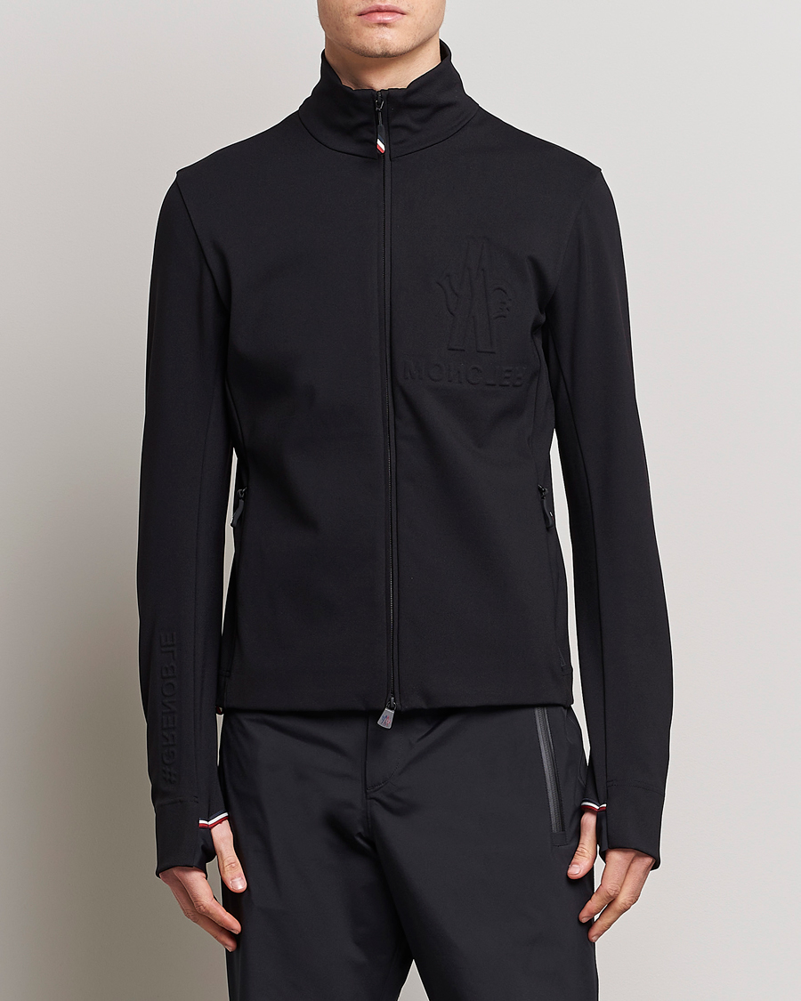 Herre | Gensere | Moncler Grenoble | Embossed Full Zip Cardigan Black