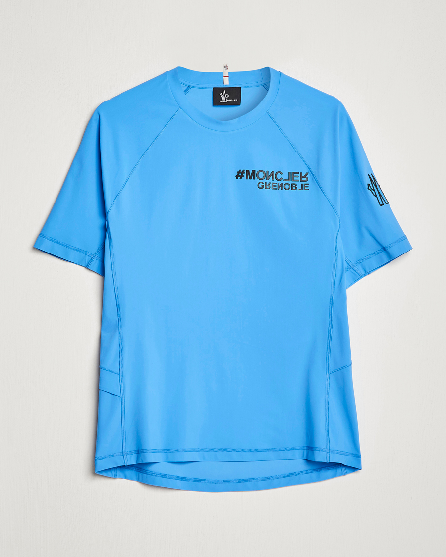 Herre | T-Shirts | Moncler Grenoble | Technical T-Shirt Light Blue