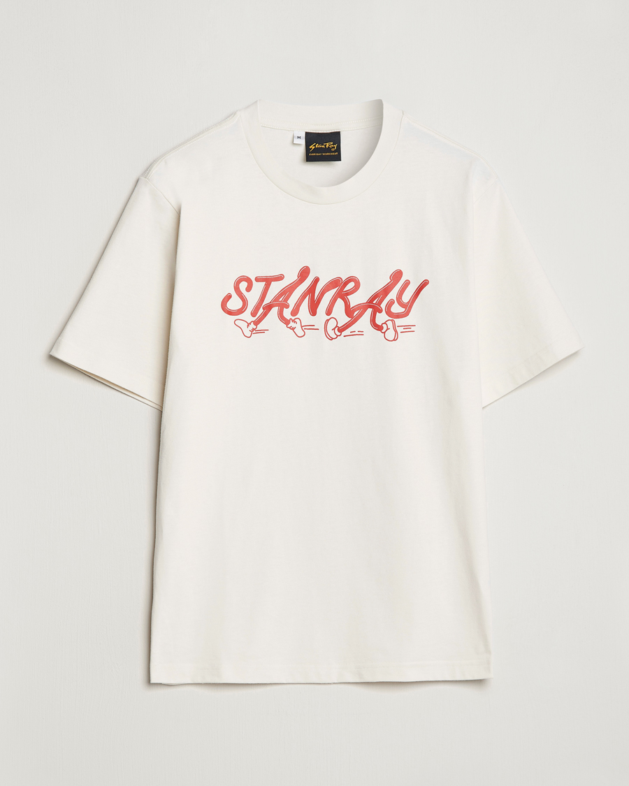 Herre | T-Shirts | Stan Ray | Running Crew Neck T-Shirt Natural