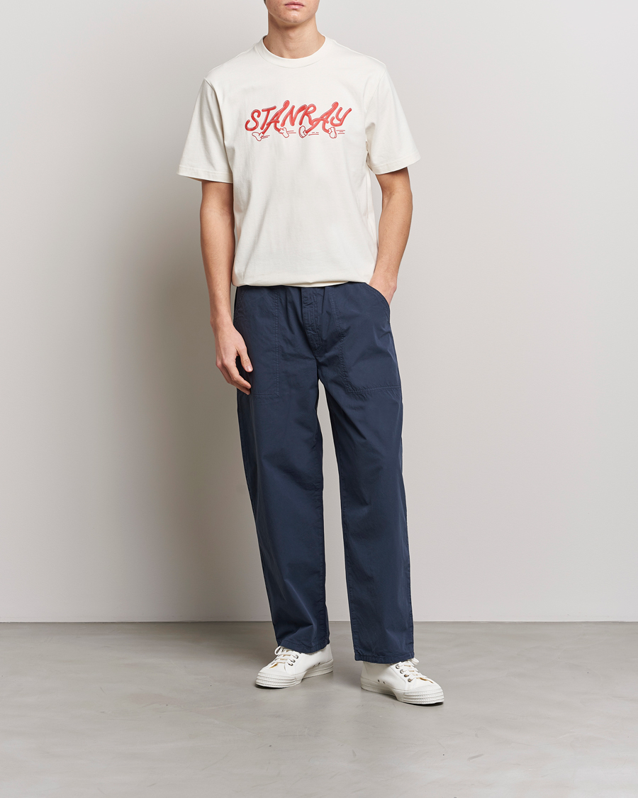 Herre | T-Shirts | Stan Ray | Running Crew Neck T-Shirt Natural