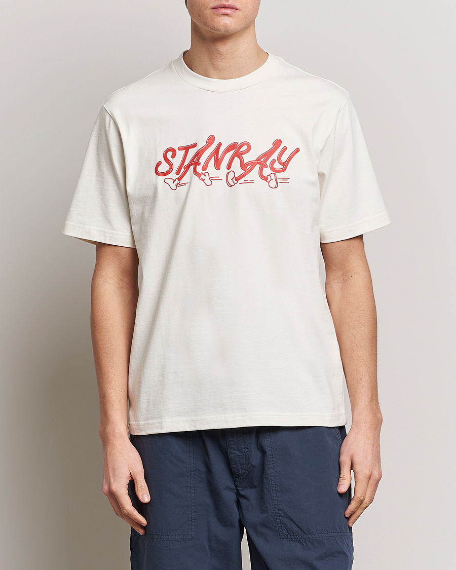 Herre | T-Shirts | Stan Ray | Running Crew Neck T-Shirt Natural