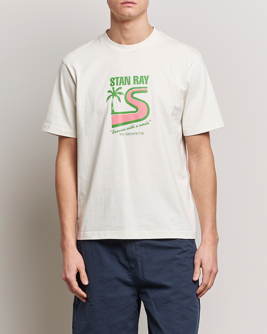 Herre |  | Stan Ray | Printed Crew Neck T-Shirt Natural