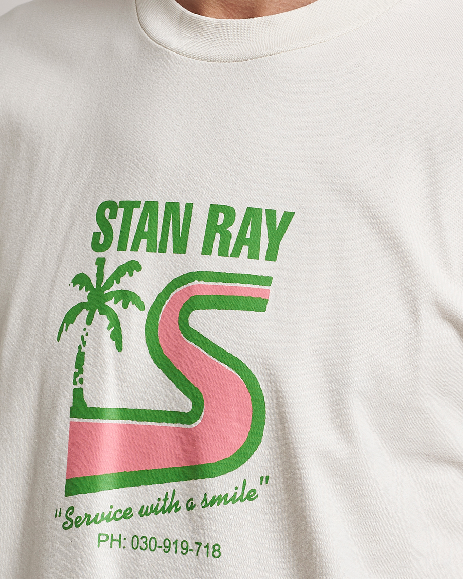Herre | T-Shirts | Stan Ray | Printed Crew Neck T-Shirt Natural