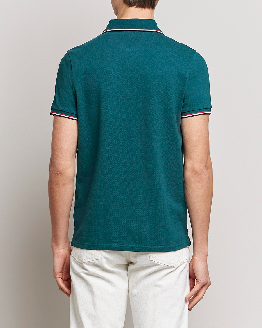 Herre | Pikéer | Moncler | Contrast Rib Polo Bottle Green