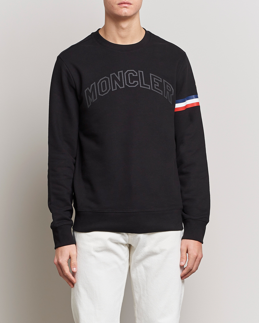 Herre | Luxury Brands | Moncler | Armband Logo Sweatshirt Black
