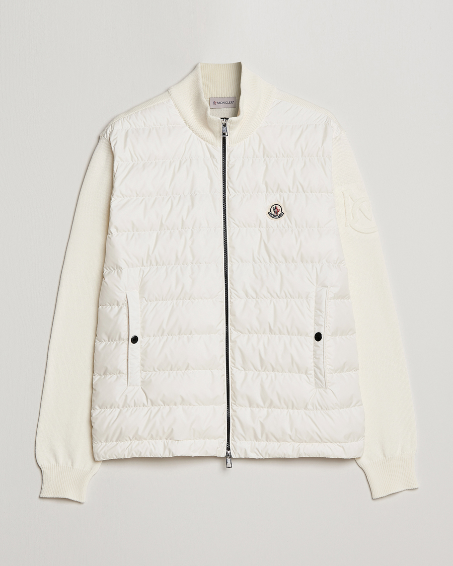 Herre | Gensere | Moncler | Zip Padded Cardigan Off White