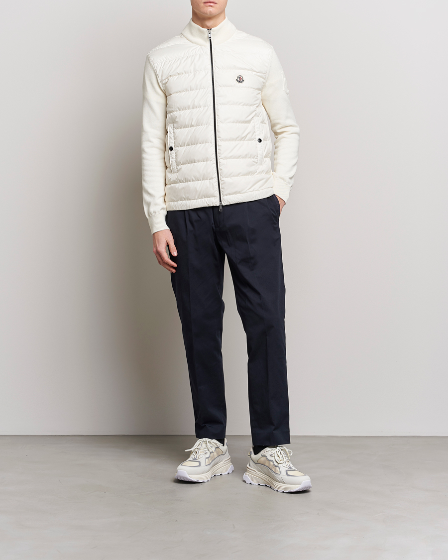 Herre | Gensere | Moncler | Zip Padded Cardigan Off White
