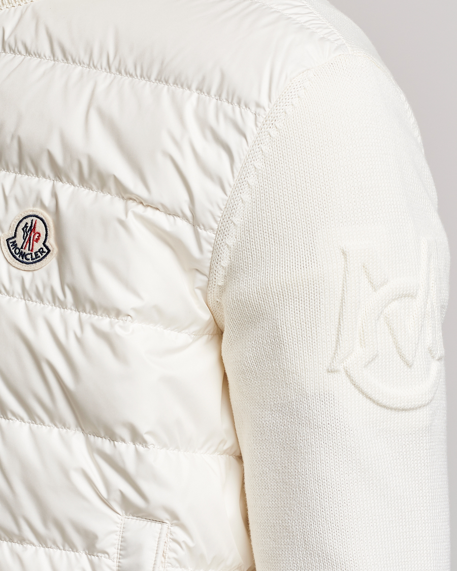 Herre | Gensere | Moncler | Zip Padded Cardigan Off White