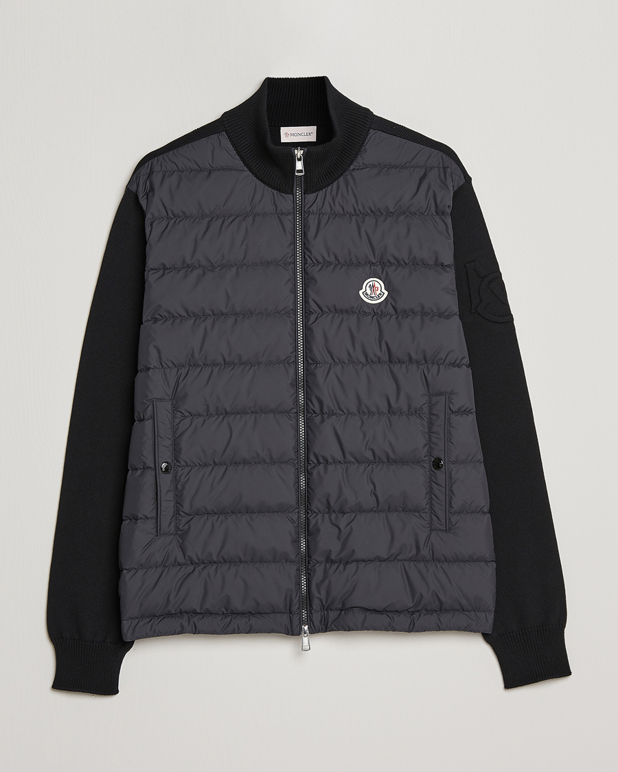 Herre | Gensere | Moncler | Zip Padded Cardigan Black