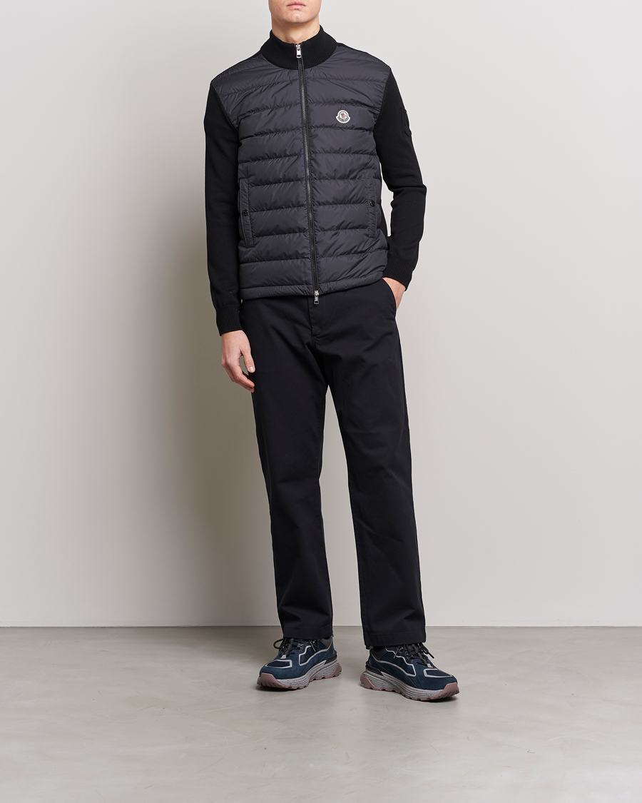 Herre | Gensere | Moncler | Zip Padded Cardigan Black