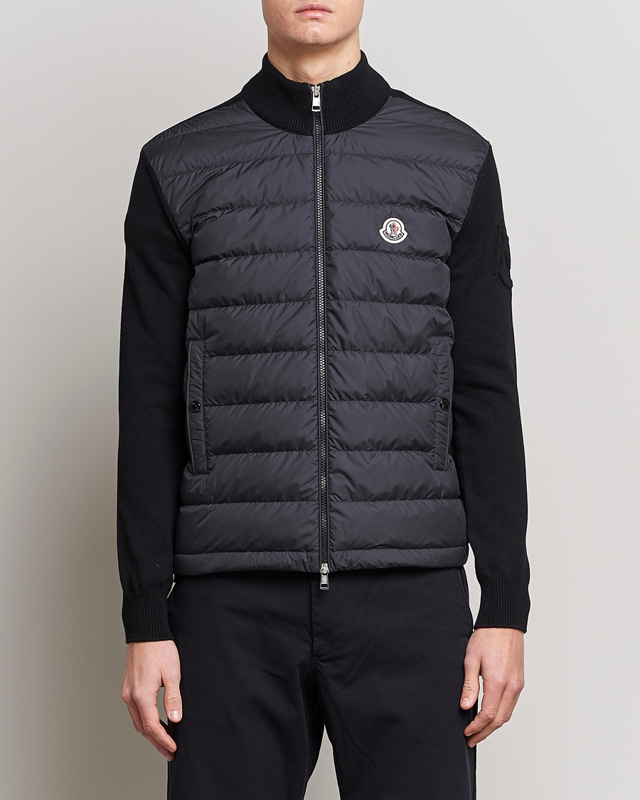 Herre | Gensere | Moncler | Zip Padded Cardigan Black