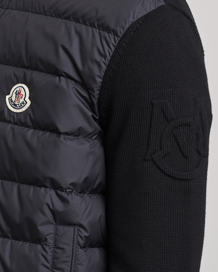 Herre | Gensere | Moncler | Zip Padded Cardigan Black