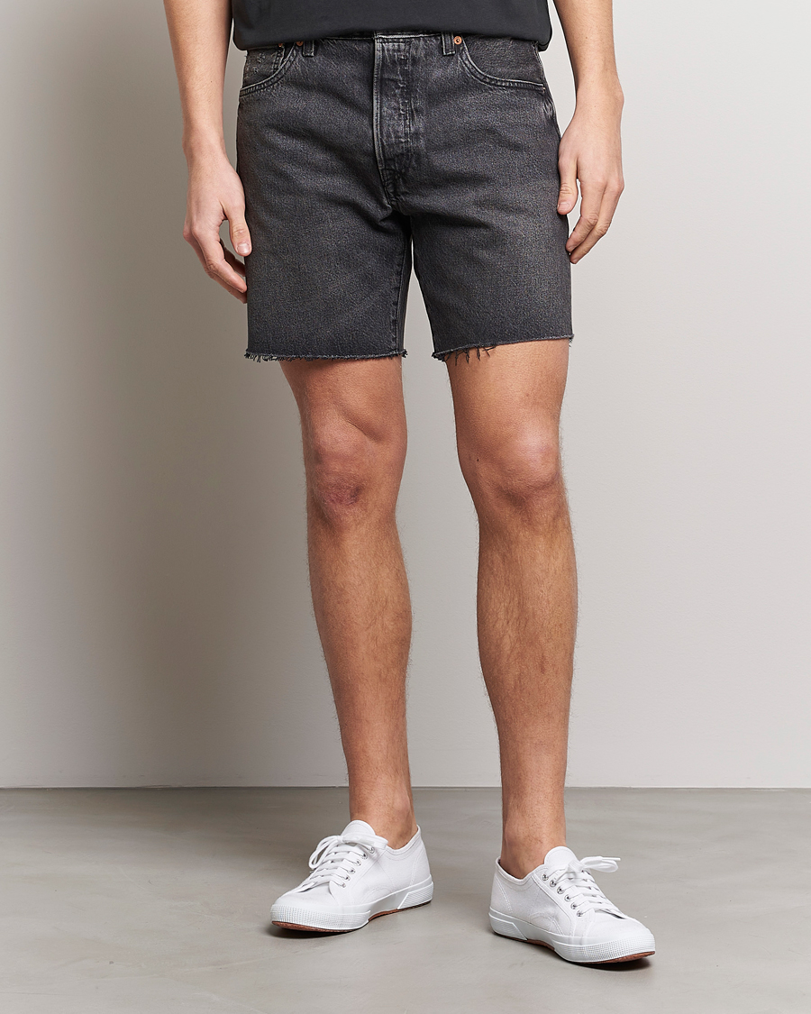 Herre |  | Levi's | 501 93 Denim Shorts Black Worn In
