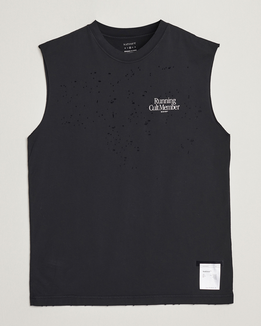 Herre | T-Shirts | Satisfy | MothTech Muscle Tee Black
