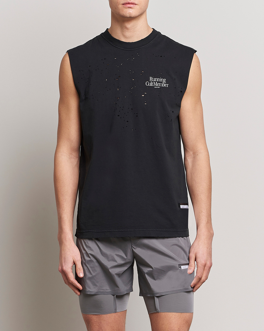Herre | T-Shirts | Satisfy | MothTech Muscle Tee Black
