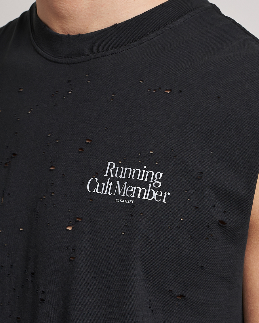Herre | T-Shirts | Satisfy | MothTech Muscle Tee Black