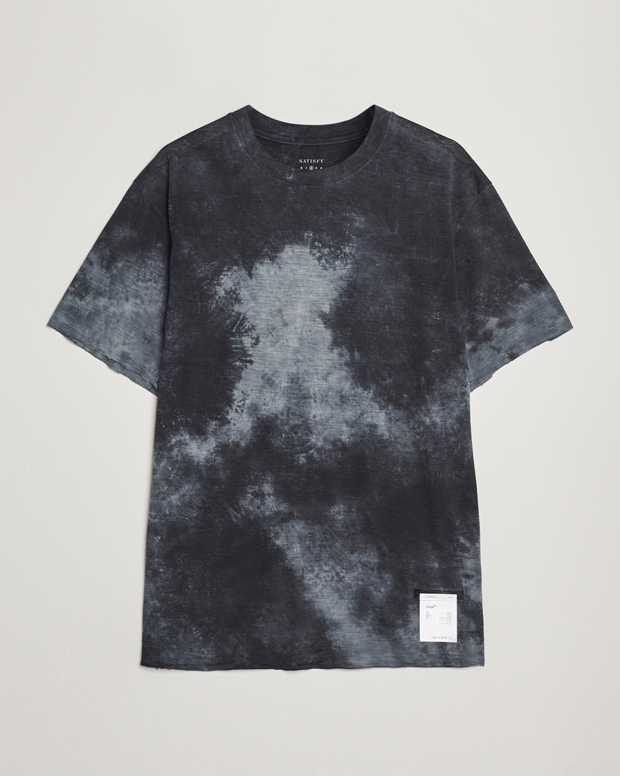 Herre | T-Shirts | Satisfy | CloudMerino T-Shirt Batik Black