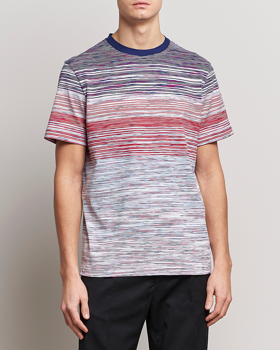 Herre | T-Shirts | Missoni | Space Dye T-Shirt Violet/Light Blue