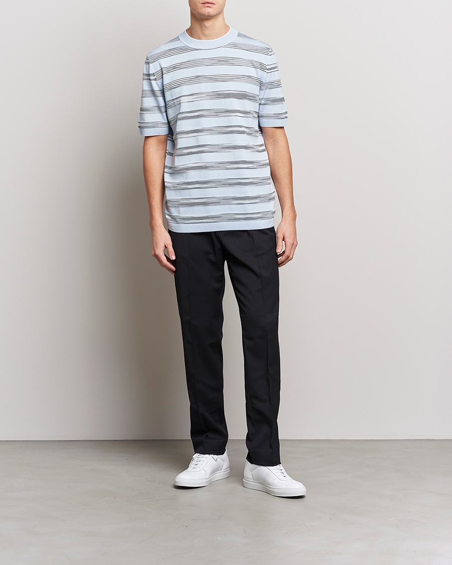 Herre | T-Shirts | Missoni | Knitted Space Dye T-Shirt Light Blue