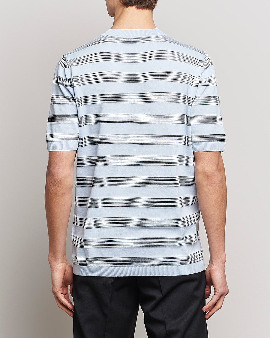 Herre | T-Shirts | Missoni | Knitted Space Dye T-Shirt Light Blue