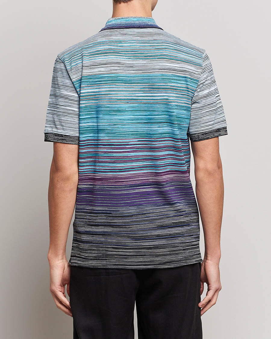 Herre | Pikéer | Missoni | Short Sleeve Space Dye Polo Navy/Violet