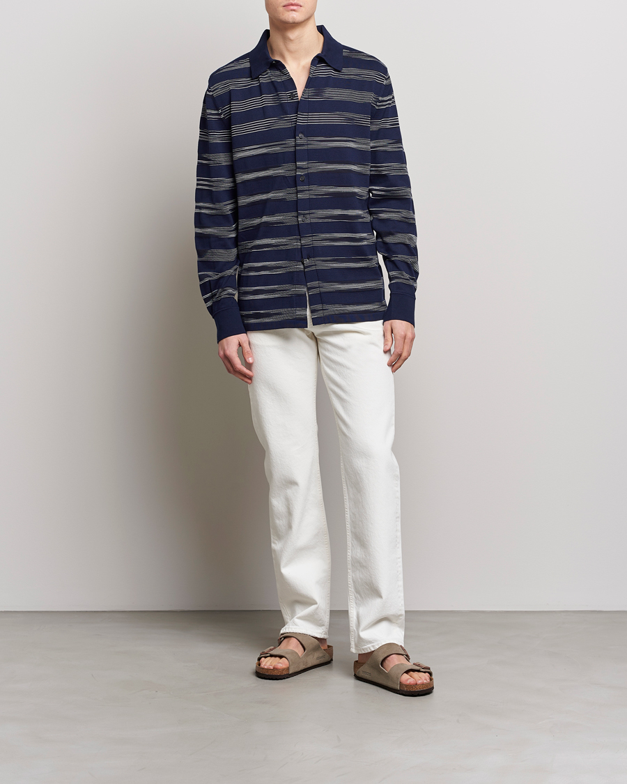 Herre | Skjorter | Missoni | Space Dye Knitted Shirt Black/Navy