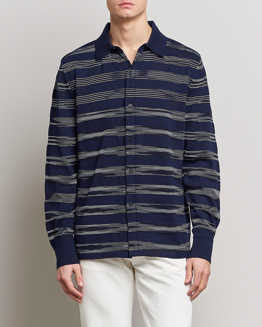 Herre | Overshirts | Missoni | Space Dye Knitted Shirt Black/Navy