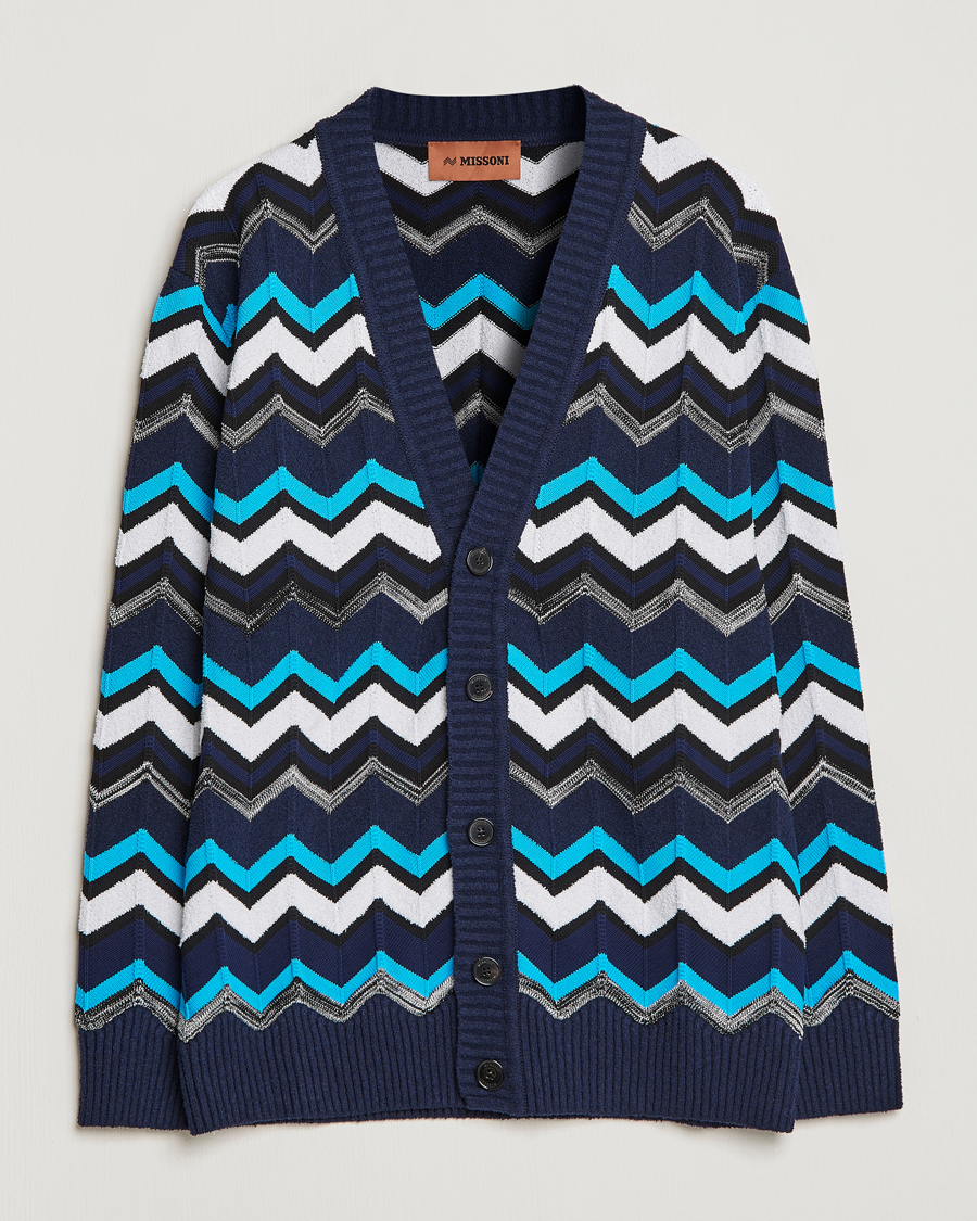 Herre | Gensere | Missoni | Maxi Cardigan Navy/White