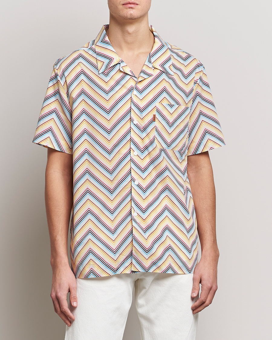 Herre | Luxury Brands | Missoni | Zig Zag Short Sleeve Shirt Multicolor