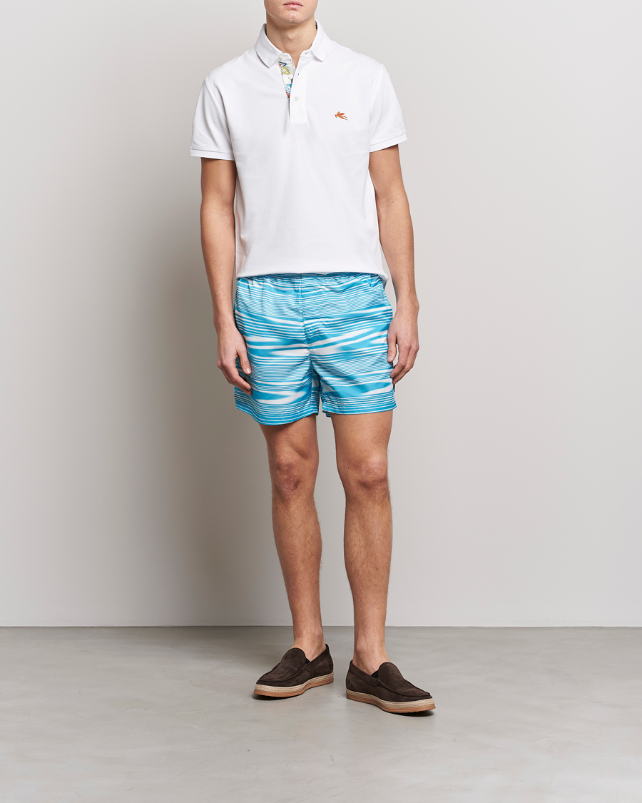 Herre | Badeshorts | Missoni | Space Dye Swim Trunks Light Blue