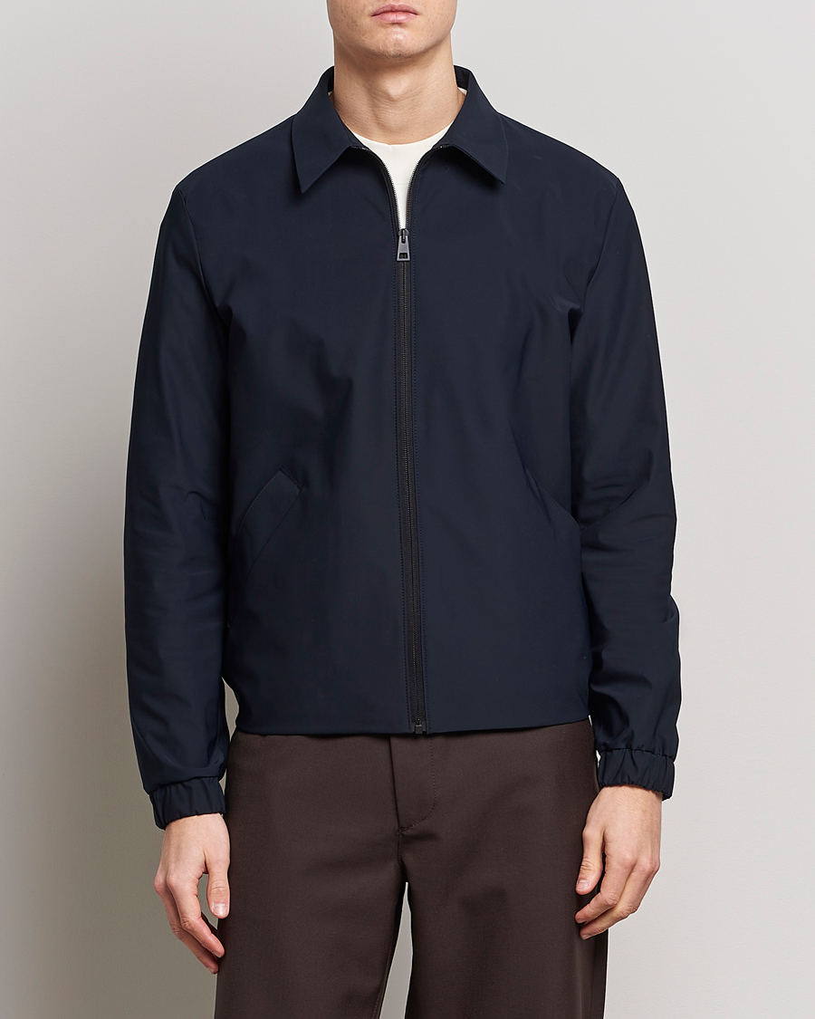 Herre | Jakker | Harris Wharf London | Light Technic Golf Jacket Dark Blue