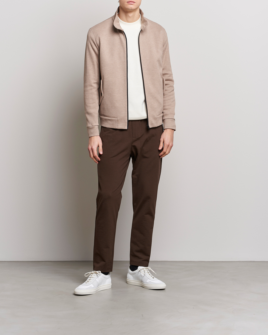 Herre | Bukser | Harris Wharf London | Coolmax Seersucker Trouser Brown