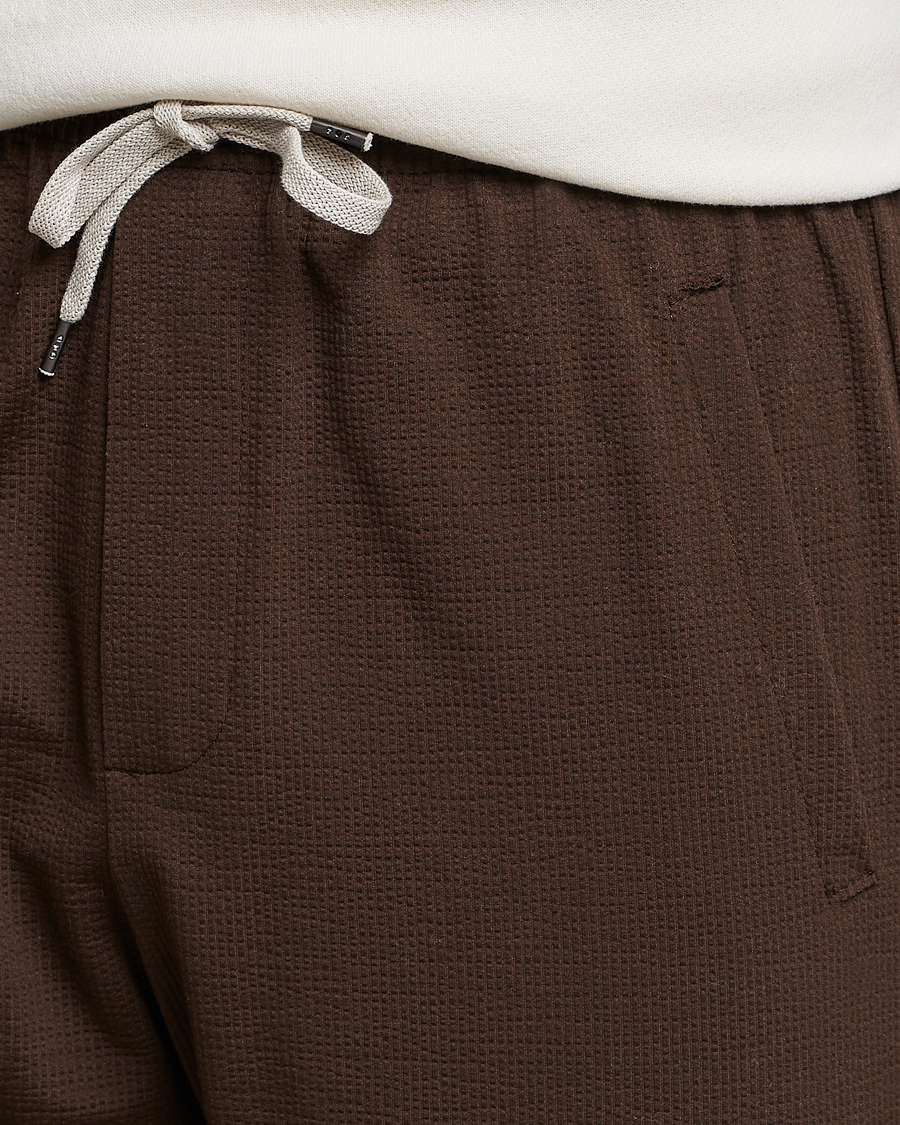 Herre | Bukser | Harris Wharf London | Coolmax Seersucker Trouser Brown